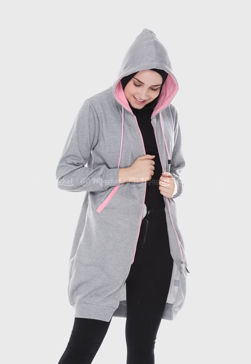 Hijacket Basic Grey X Baby Pink - HJ12