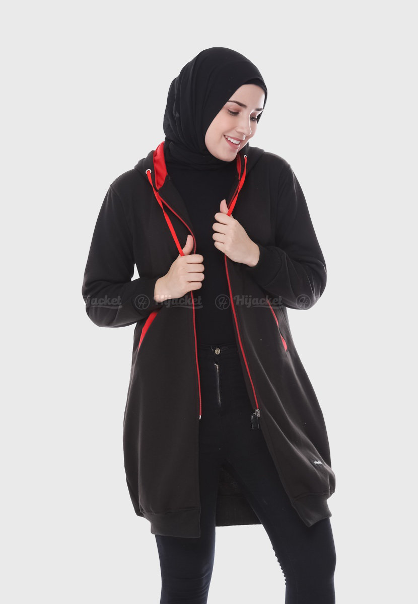 Hijacket Basic Black X Red - HJ21